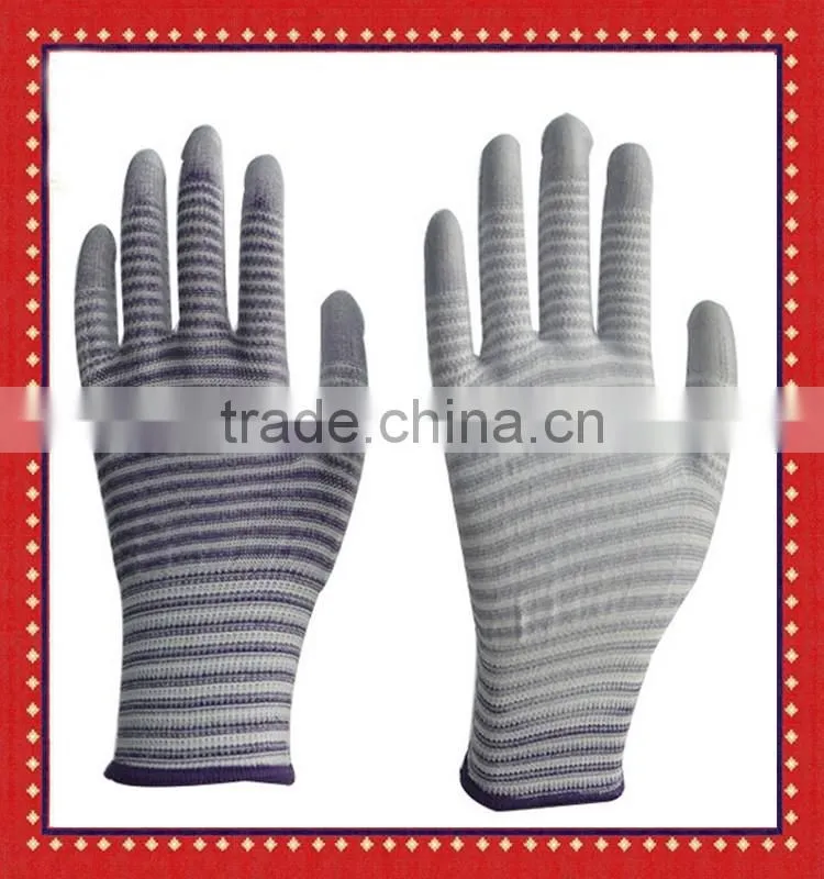 13G U3 Zebra Liner Anti Oil Honeycomb Garden Gloves With Nitrile Coated