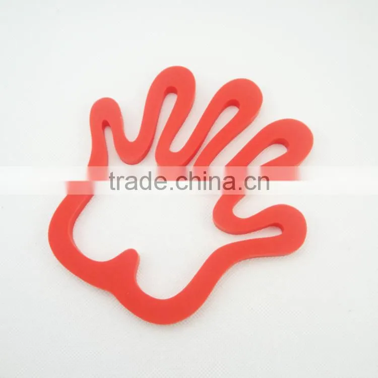 Colorful palm shape silicone rubber kithchenware goods cooking pot mats cup pads
