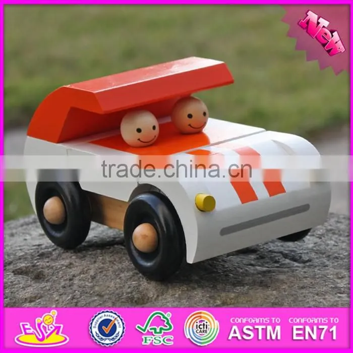 2016 new design kids funny wooden toy cars for boys W04A325