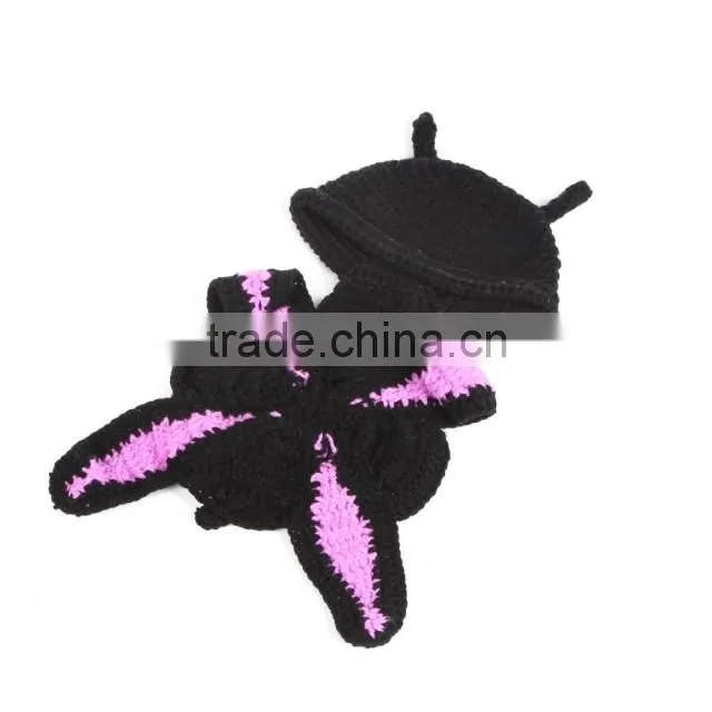 Photo Prop Knitted Baby Set Clothing Butterfly Shape Baby Clothing Sets