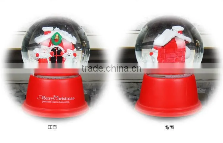 Hot selling polyresin Christmas snow globe Christmas Santa snow globe