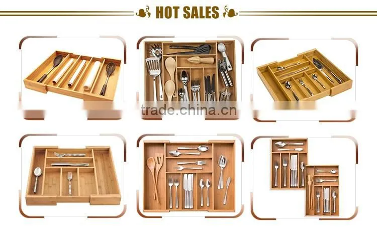 Customized high quality wooden cutlery tray