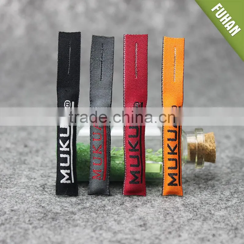 Woven Zipper Puller Design With Logo For Clothes