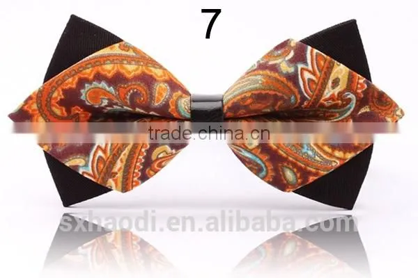 HD-B138 HD-B138 Fashion new design polyester men's classical bow tie with mix paisley pattern
