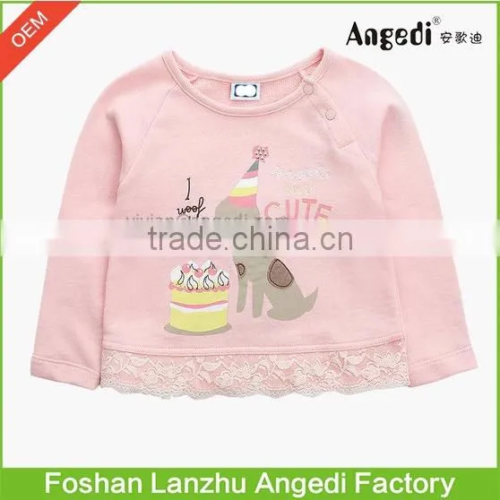 Kids wear Toddler Girls winter printed jumper long sleeve thermal top Graphic Printed t shirt
