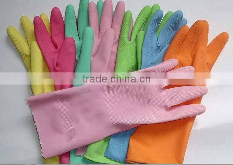 comfortable household latex gloves kitchen gloves