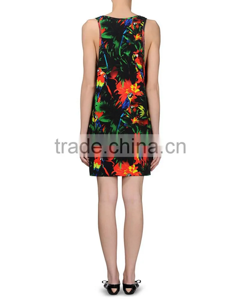 sublimation printing dress, full printing dress 2015 new design
