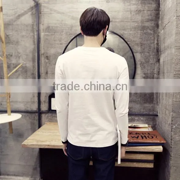 2016 wholesale high quality short sleeve v-neck T-shirt for men