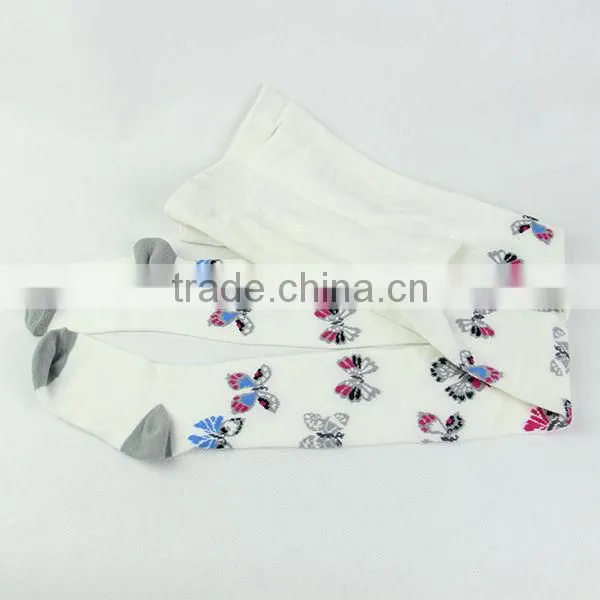 Wholesale custom printed tights for girls with nice butterfly
