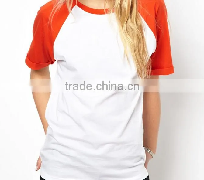 women blank raglan t shirt wholesale