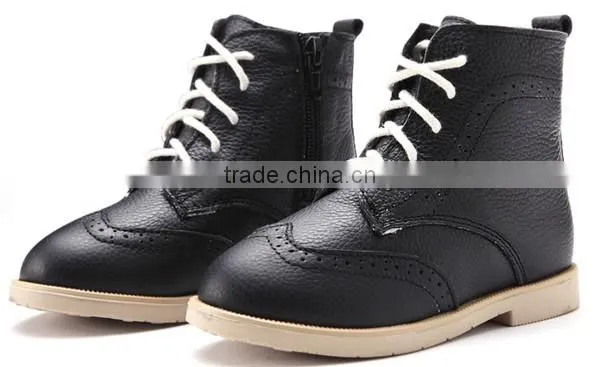 Winter Kids Shoes Safety Soft Sole leather kids Boots