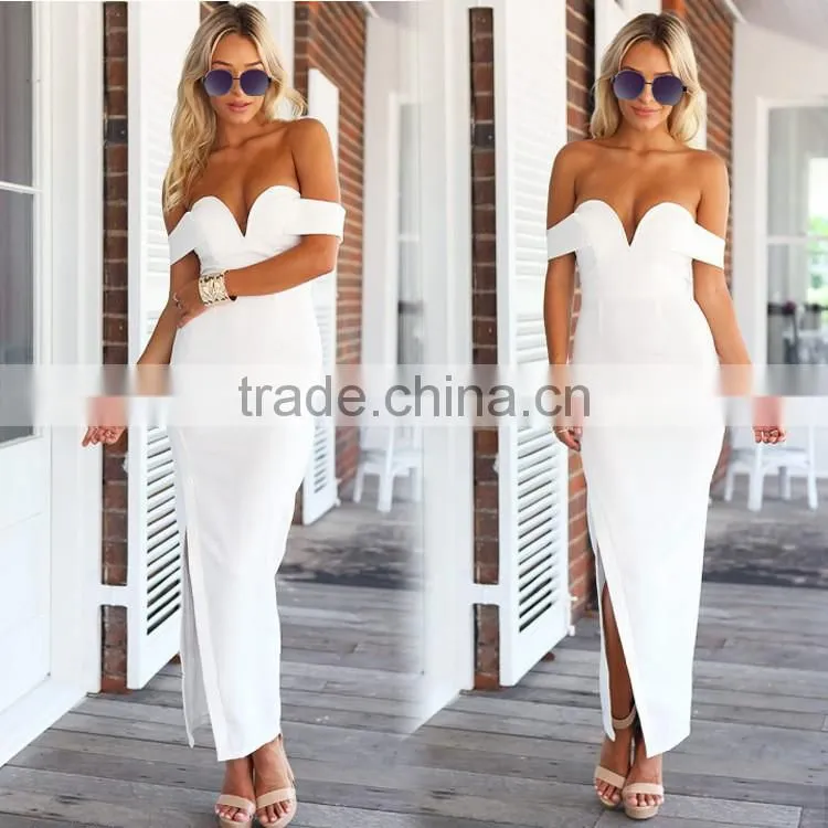 2016 Wholesale Price Fashion Red Night Evening Dress Sleeveless Long Maxi Lady Spring Summer