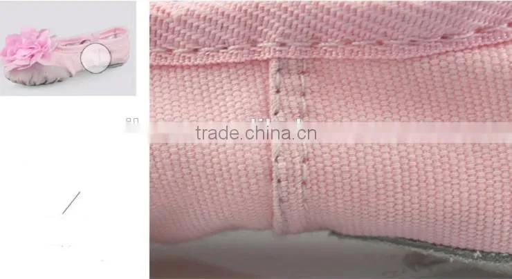 softy comfortable professional canvas faric children's ballet dance shoes