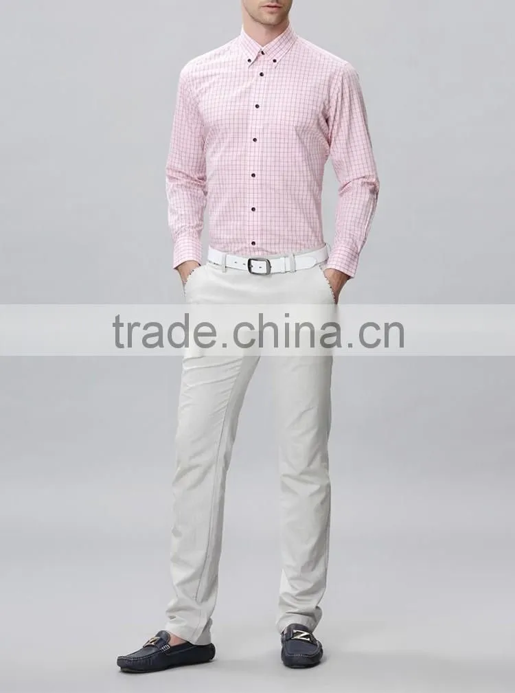 New design men casual shirts fancy plaid design wholesale clothing
