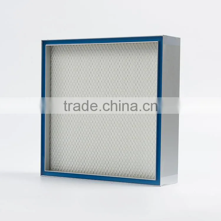 Factory price gel sealant mini-pleated ulpa/hepa filter