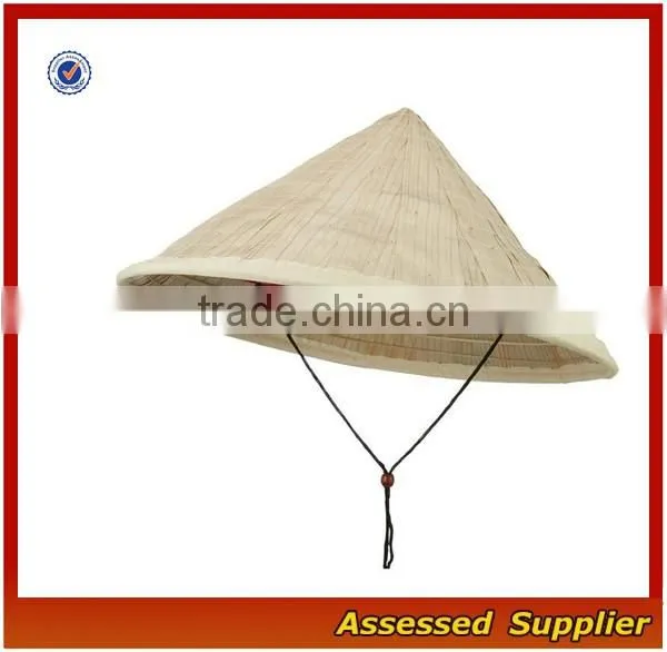ZT45 Wholesale India coolie straw hat cheap 100% bamboo unisex sun straw hat for sale