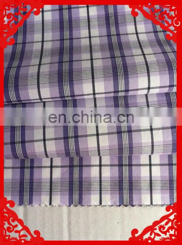 2014 fashion latest new Italy design pattern 100%cotton poplin check cvc t/c yarn dyed fabrics for shirt