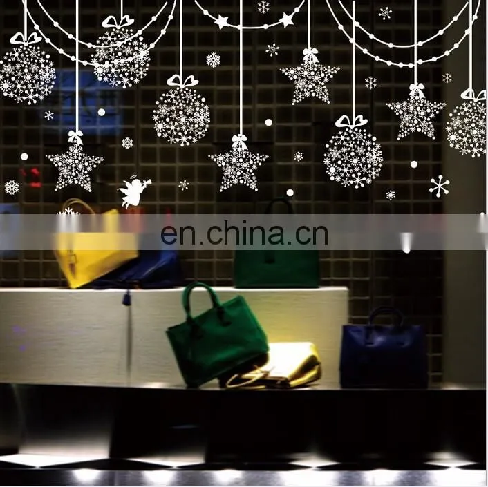 Snowflake Ball and Star Christmas Removable Window/Wall Sticker Christmas Decoration