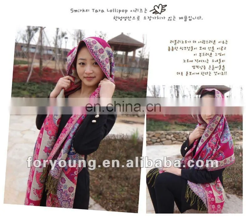 snowflake fabric jacquard rayon shawls