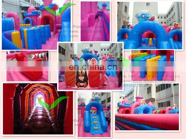 Commercial pink guangzhou bouncy castle inflatable china