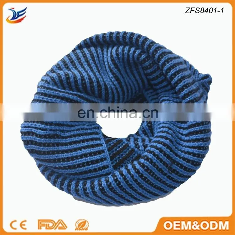 wholesale Knitting free pattern scarf and jacquard snood scarf loop scarf