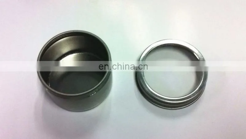 Plain Mini Round Screw Lid Tea Tin Box with a PET Window