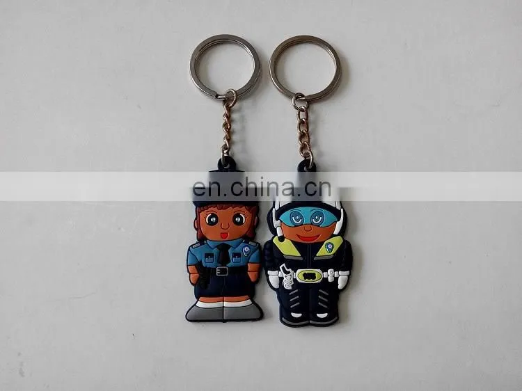 Flexible soft PVC keychain custom promotional gift keychain
