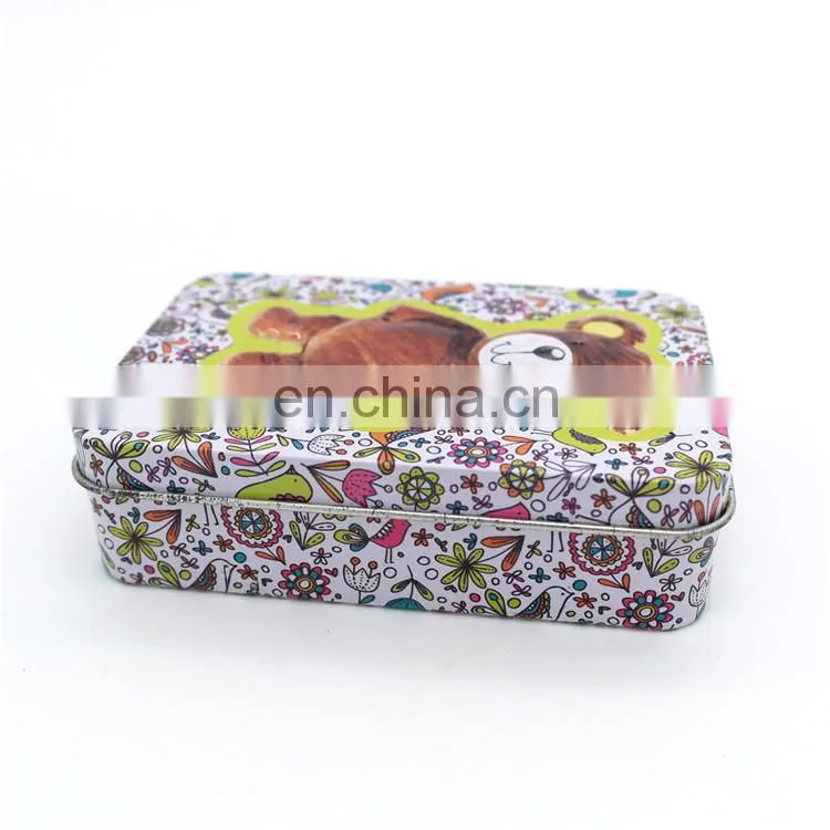 Wholesale small rectangular embossing metal food packaging tin cans