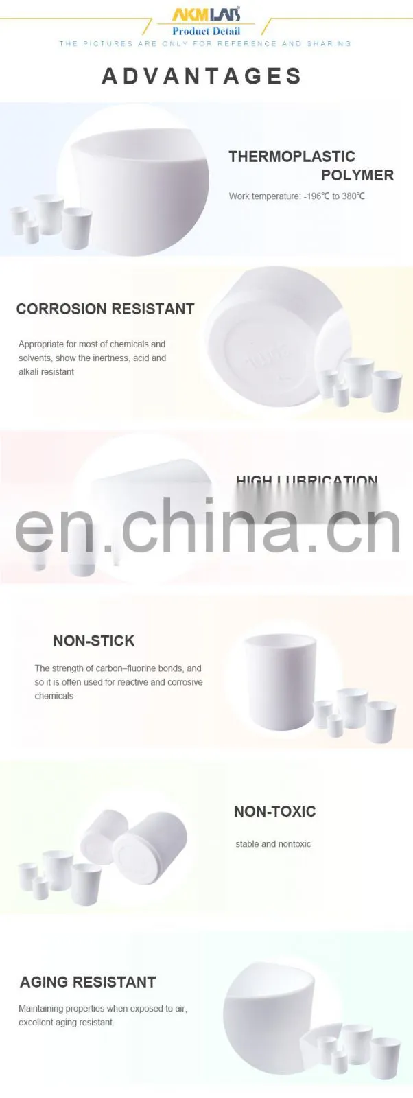 AKMLAB Laboratory PTFE Beaker