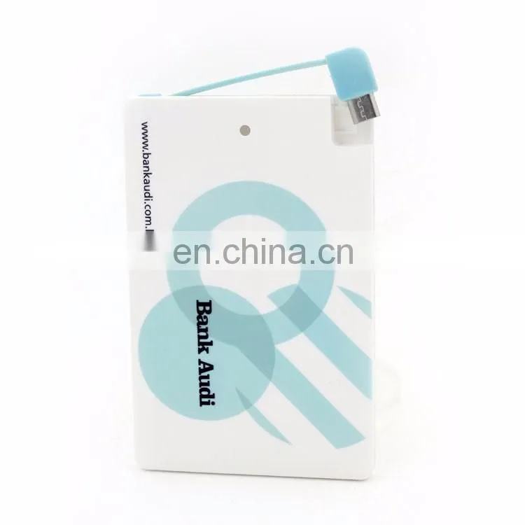 Free Shipping Cheap Items 2500mah Ultra Slim Credit Card Power Bank