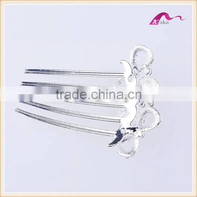 Top Quality Wedding Headwear Twinkle Crystal Bowknot Hair Combs For Women Hair Ornament
