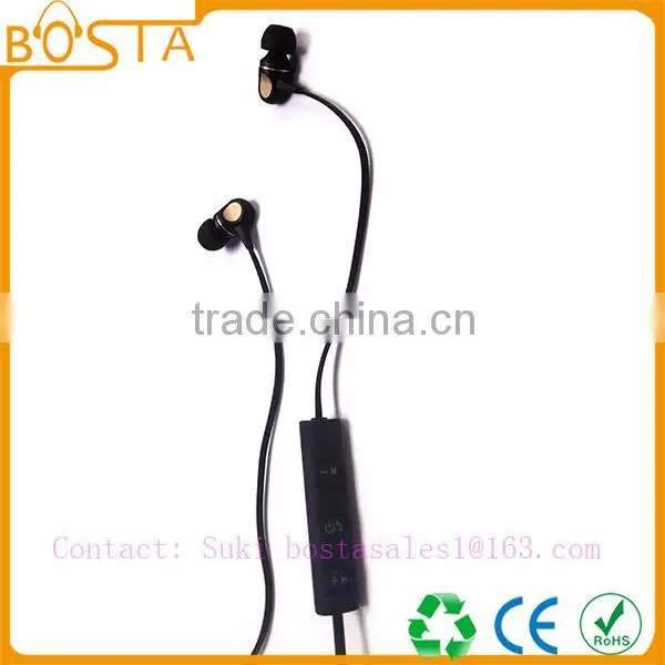 Popular SIG certified V4.1+EDR wireless sports bluetooth earphones for smart phones