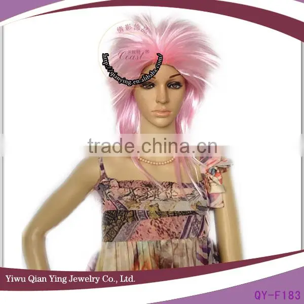 cheap punk party long pink wig