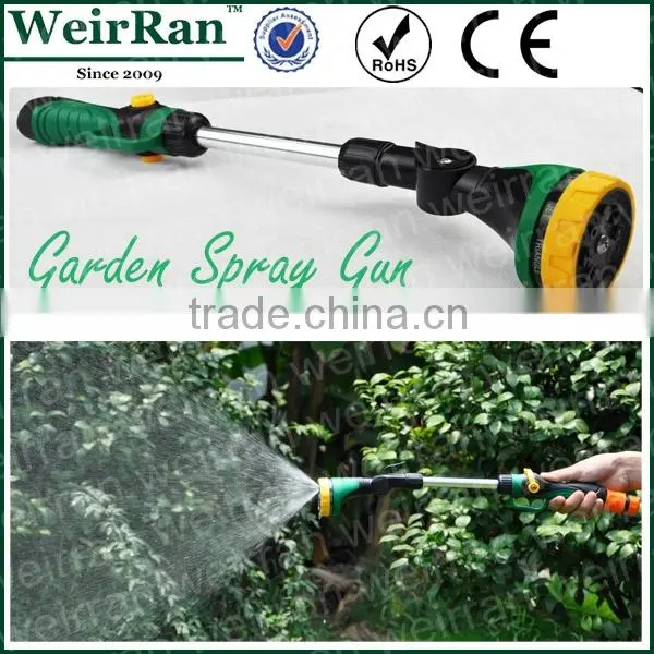 (803) Garden lance Alunimum tube 16'' TPR covered rotary spray, plastic 8 function heavy duty water guns for garden