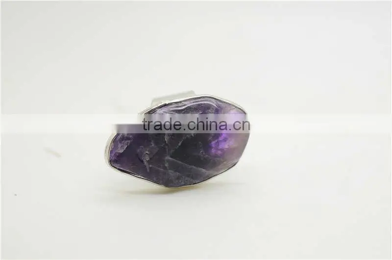 2014 New style natural agate wire wrapped jewelry ring