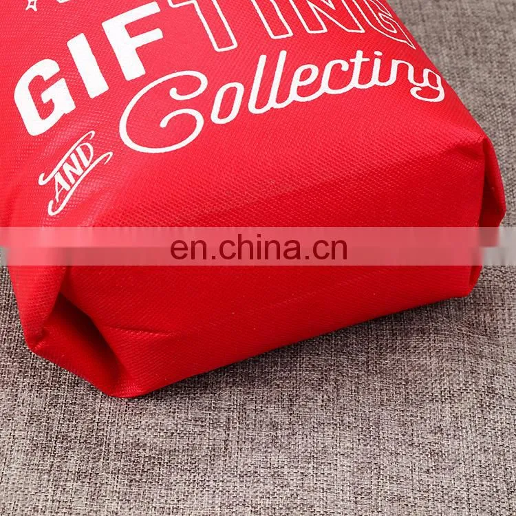 Promotional Christmas Drawstring Non Woven Bag Kids with Custom Logo