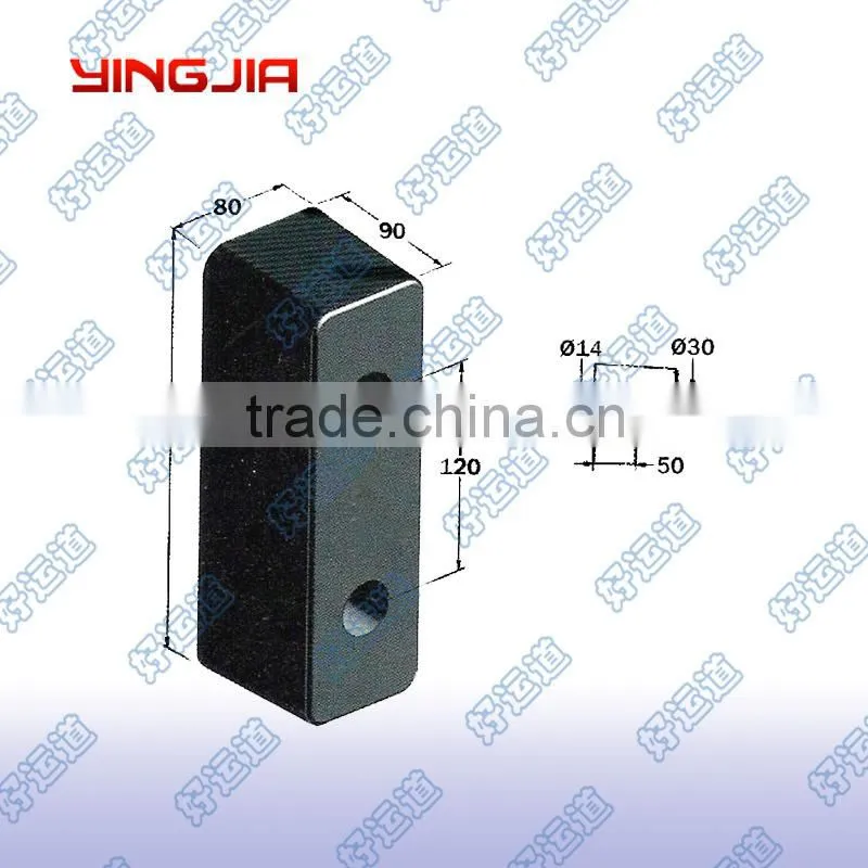 08306 Black square container rubber buffer