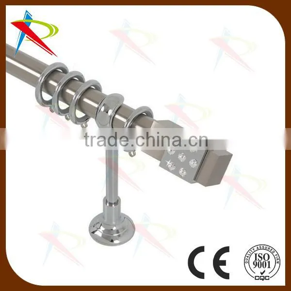 Square nickel mat&chrome curtain finial for curtain rod