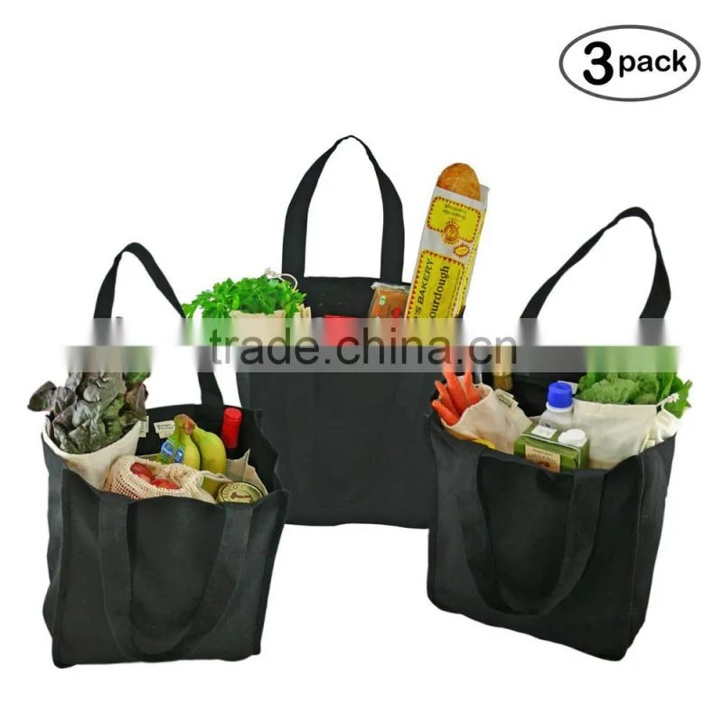Simple Ecology Organic Cotton Deluxe Grocery Bag with Bottle Sleeves