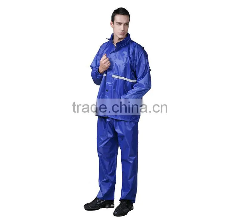 Adult male nylon raincoat rain pants suit