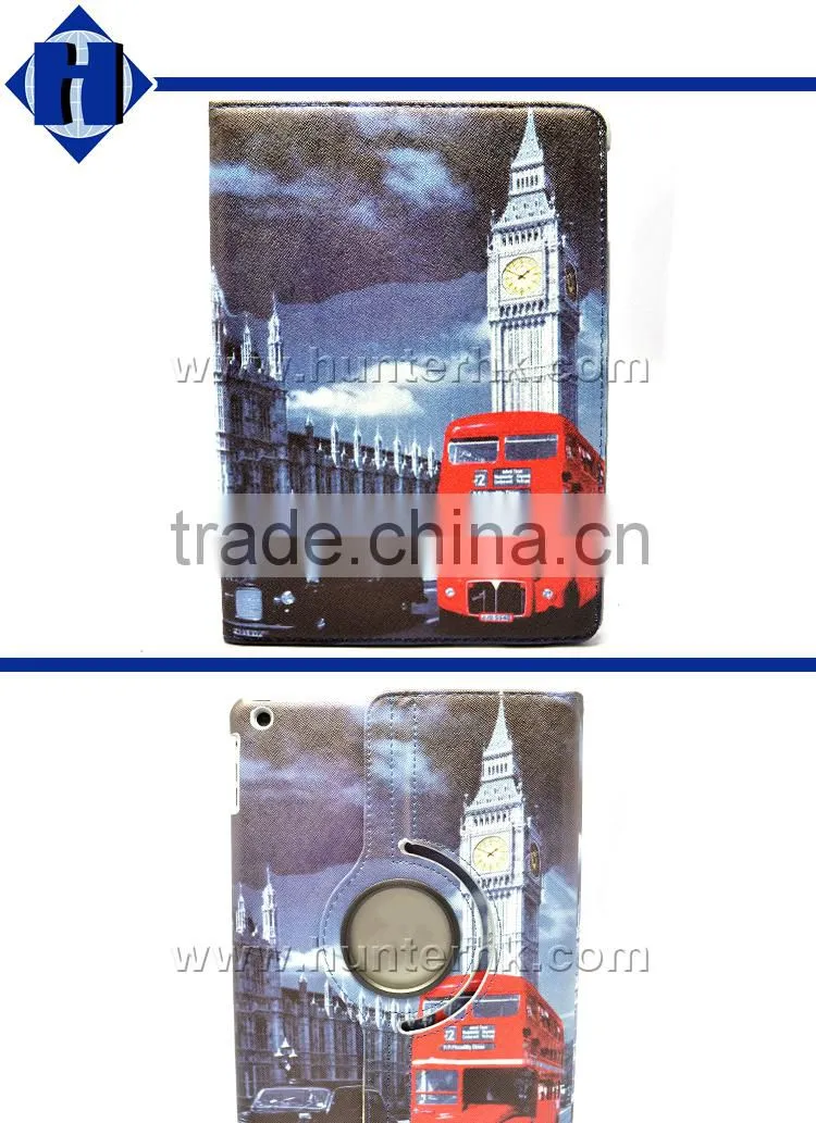 Clock Tower Rotating Tablet Case For iPad Air