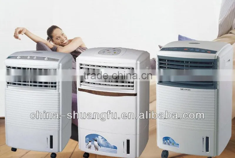 Portable remote control water mist electric fan cooling
