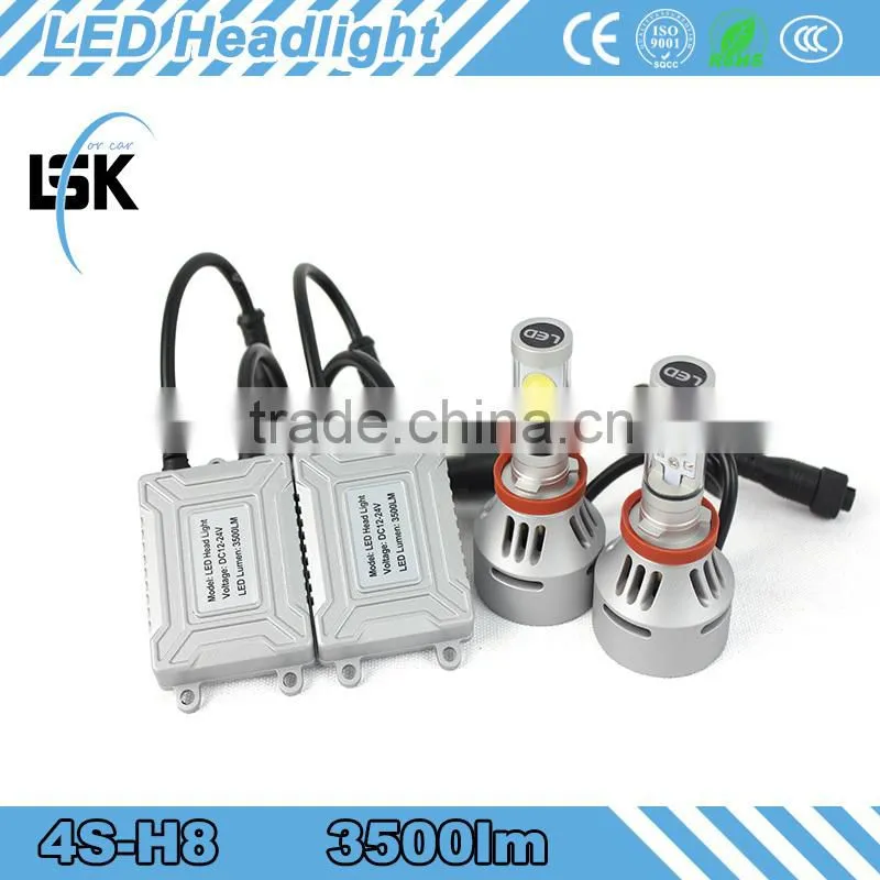 2015 4S led headlights single BEAM 7000LM led auto headlight bulbs with waterproof