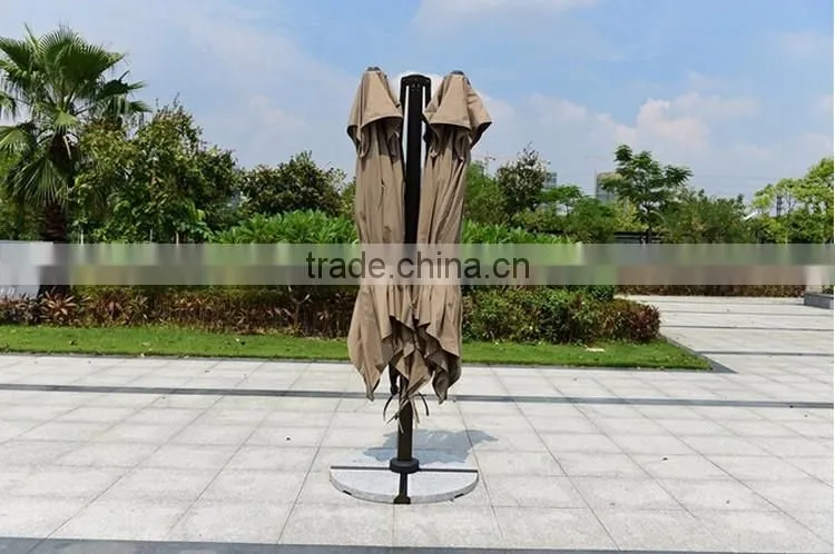 Multi Manual Double Top Two Outdoor Shade Large Folding Beach Square Umbrella