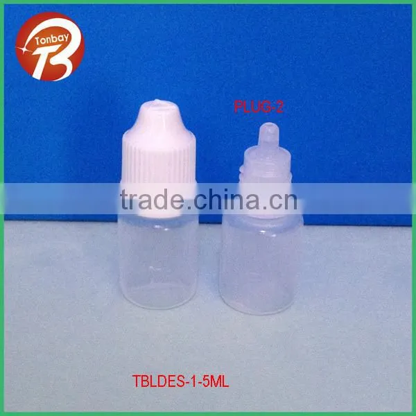 15ml LDPE plastic bottles with drip tips & childsafety caps