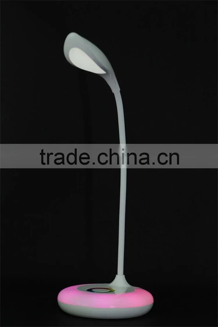 5W Colorful JK-848 Rechargeable Flexible Color change table lamp, colorful LED table lamp decorative