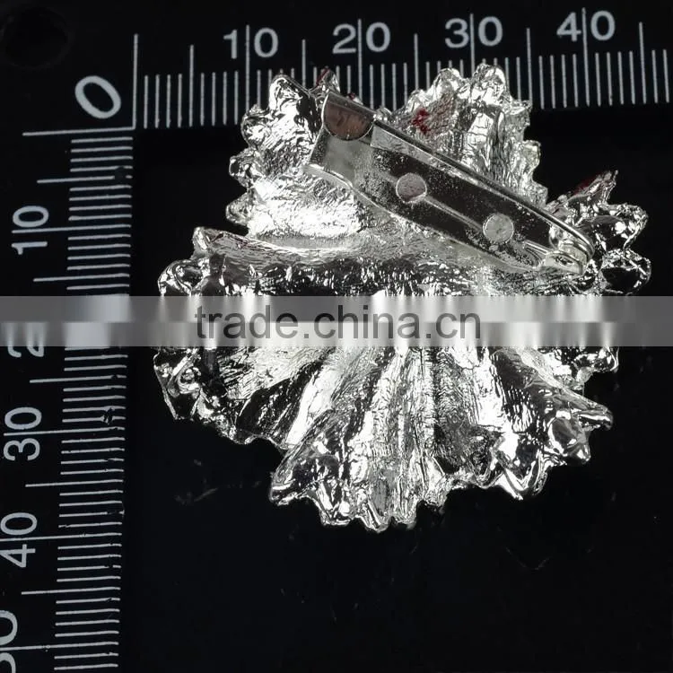 Wonderful white colour diamond flower brooch, flower strass pins, wedding brooch pins for wedding invitation