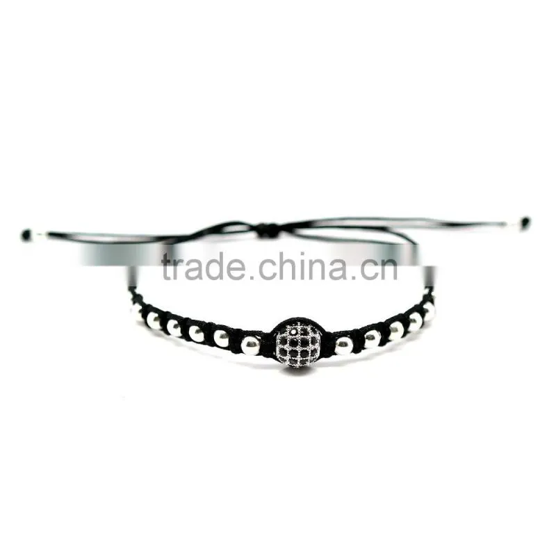 2016 newest fashion beaded wrap ball bracelets, stainless steel jewelry