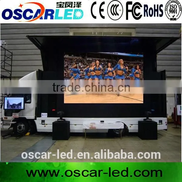 High brightness P6 outdoor smd full color video advertising screen on the truck rear