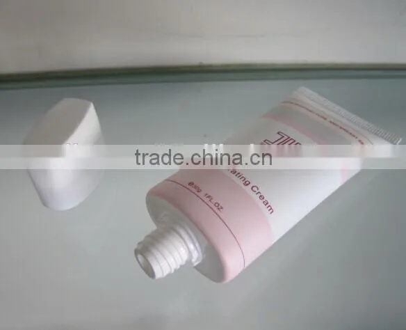 50ml white color flexible tube for hair care product with square oval cap